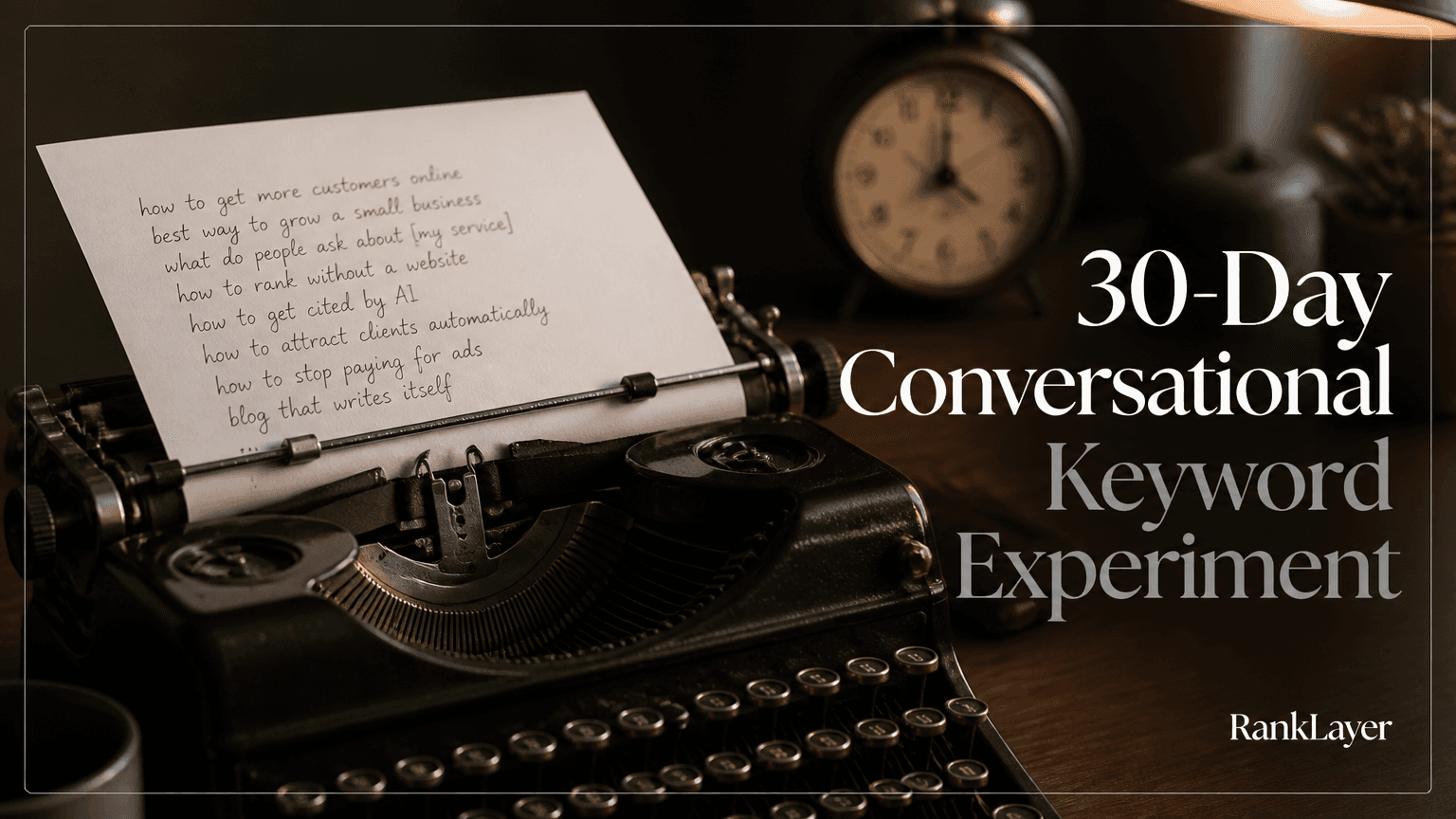 Micro-Experiment Playbook: Test 30 Conversational Keywords in 30 Days