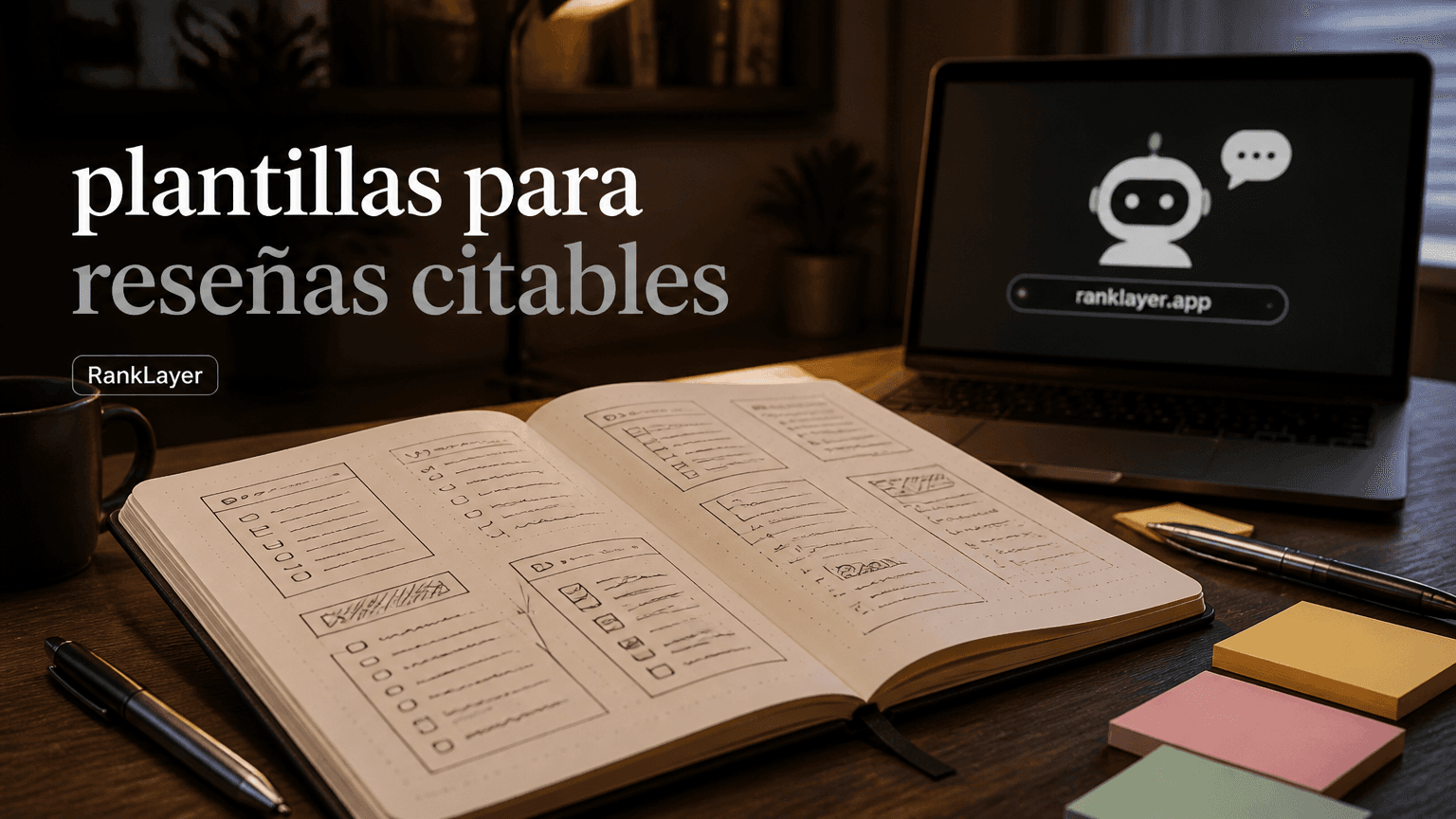 8 plantillas para convertir reseñas en páginas citables por IA sin tener sitio web