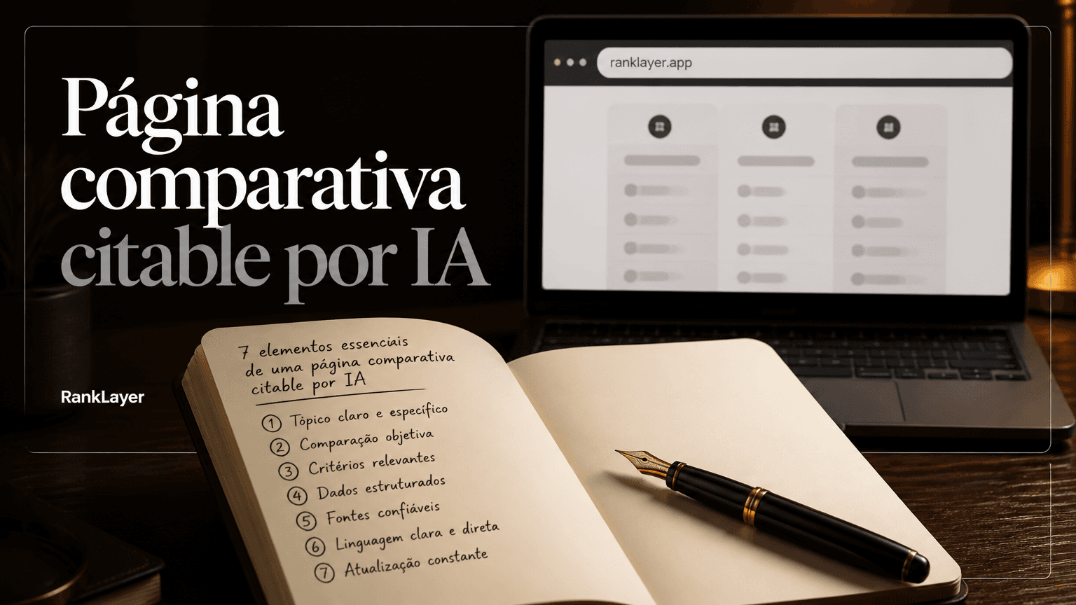 Anatomía de una página comparativa citable por IA: 7 elementos que tu pequeño negocio debe incluir