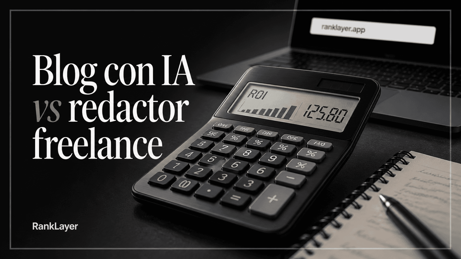 Blog con IA vs redactor freelance: guía de decisión y calculadora de ROI