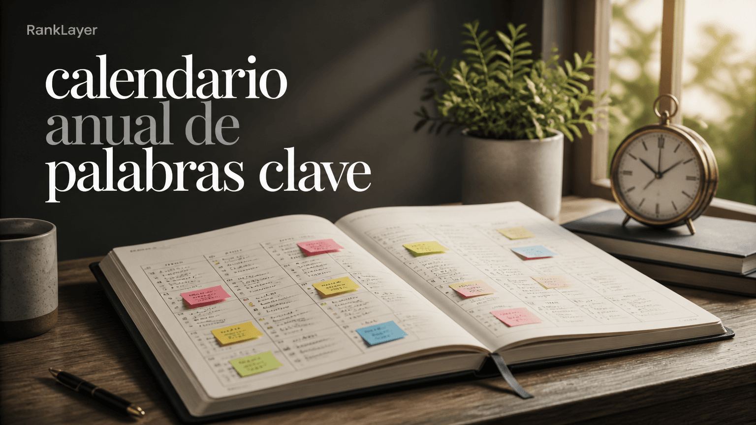 Construye un calendario de 12 meses de palabras clave estacionales para ganar citas de IA