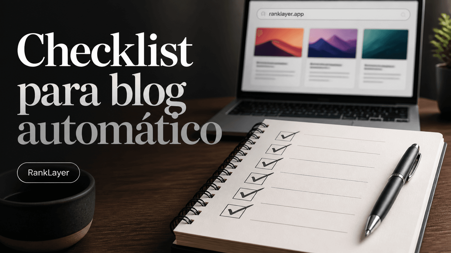 Checklist de lançamento de blog automático com IA para pequenos negócios