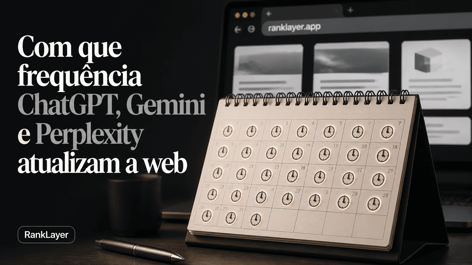 Com que frequência ChatGPT, Gemini e Perplexity atualizam o conhecimento da web?