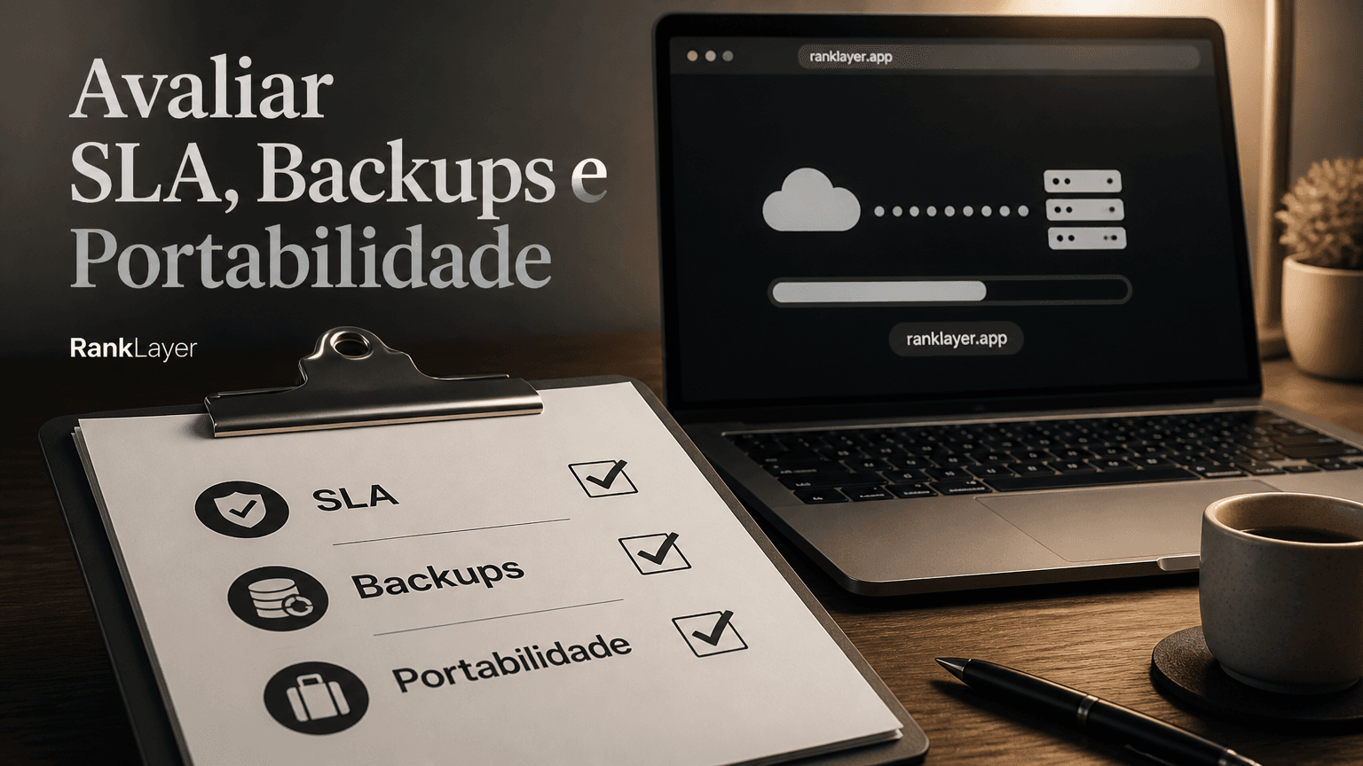 Como avaliar SLA, backups e portabilidade de um blog com IA hospedado