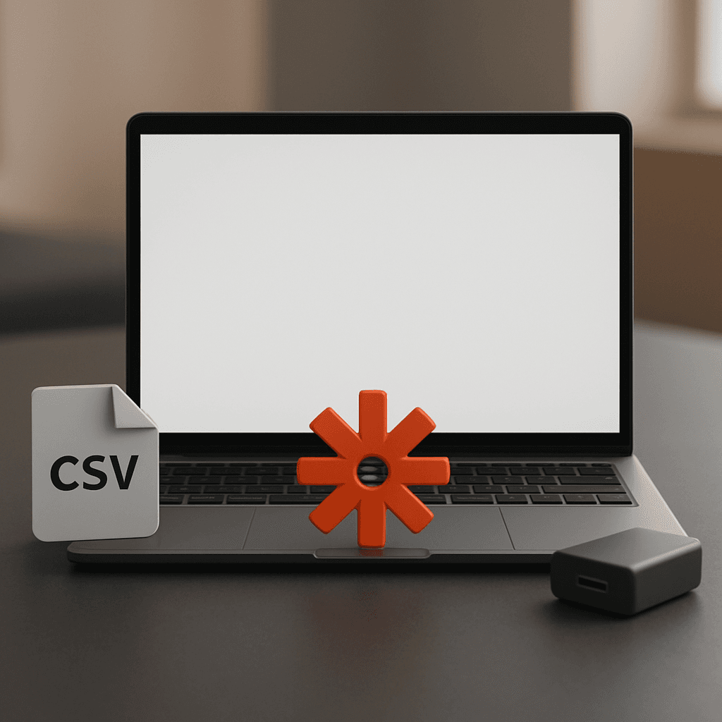 Cómo elegir entre Zapier, conectores nativos y CSV para alimentar datos de producto y ubicación en un blog automático con IA
