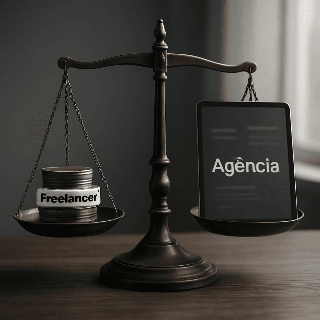 Como escolher entre freelancers, agências ou um blog automático com IA para substituir anúncios pagos