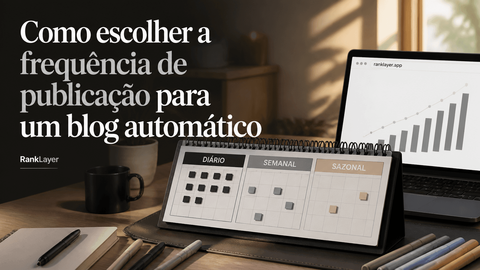 Como escolher a frequência de publicação para um blog automático com IA