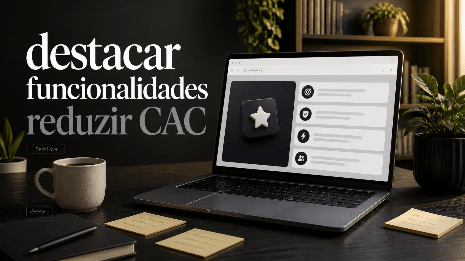 Como escolher quais funcionalidades destacar em páginas de alternativas e reduzir o CAC