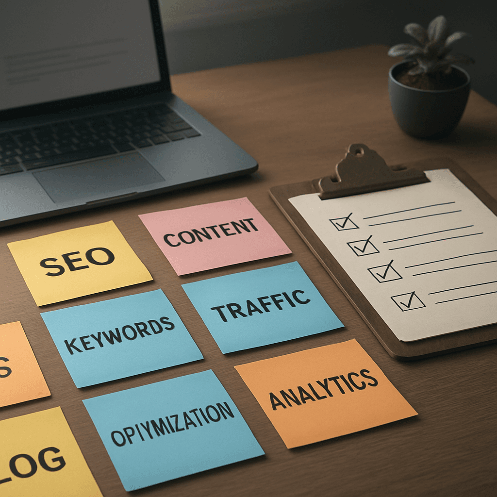 Como escolher as 10 primeiras palavras-chave para um blog automático com IA