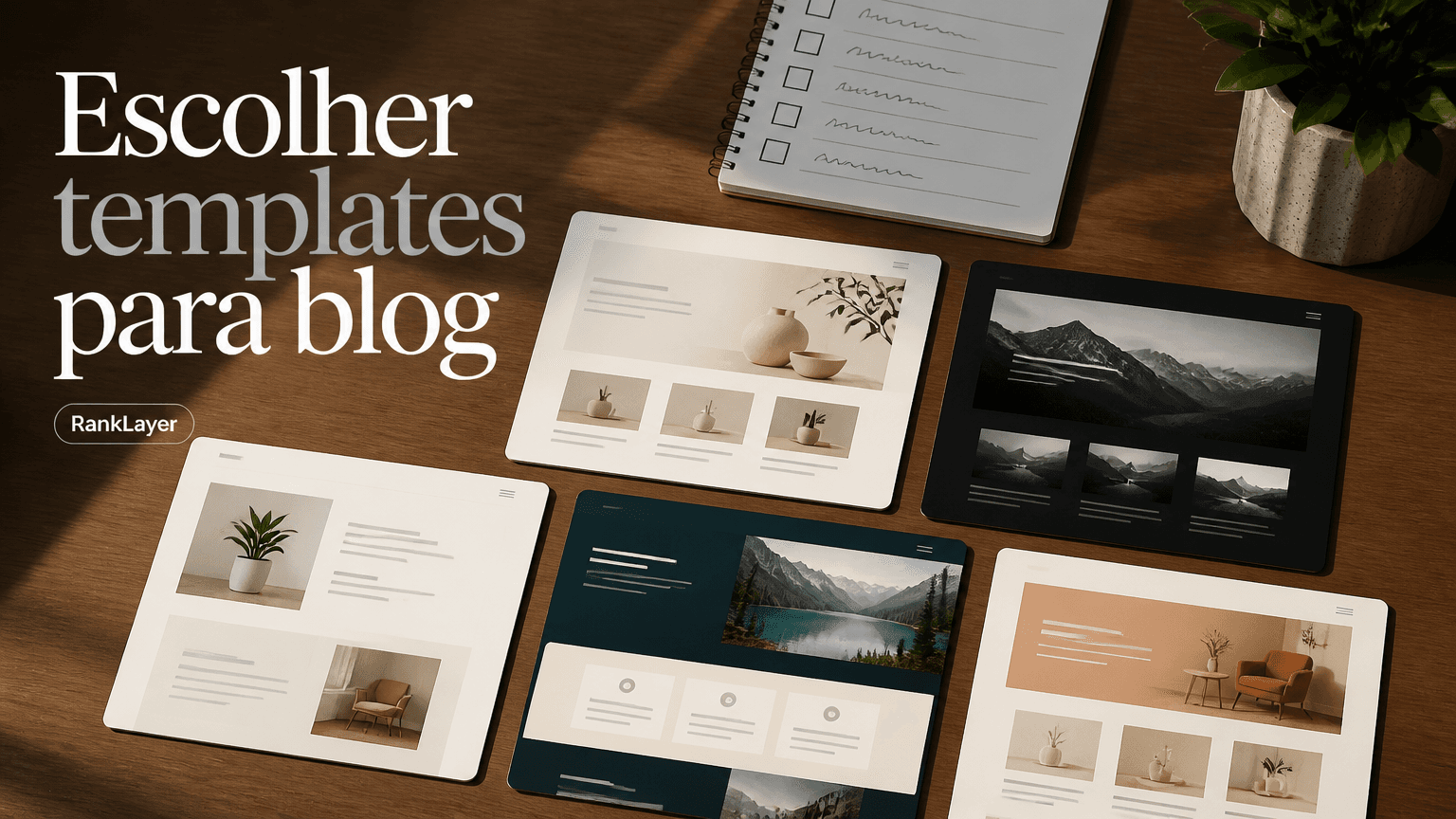 Como escolher os 5 primeiros templates para um blog automático com IA