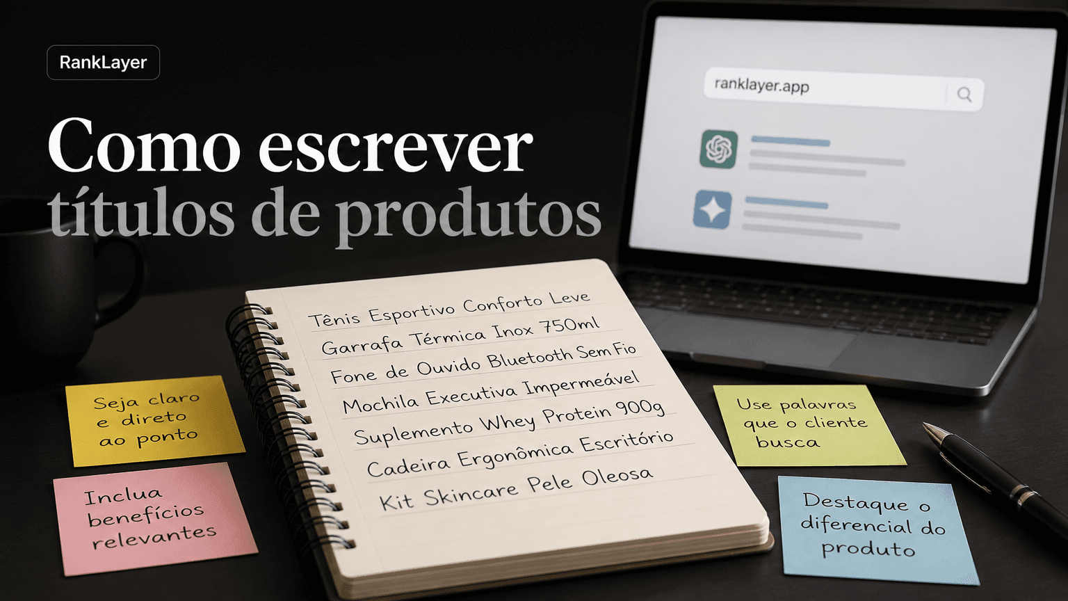 Como escrever títulos de produtos que fazem sua empresa ser citada por ChatGPT, Gemini e Perplexity