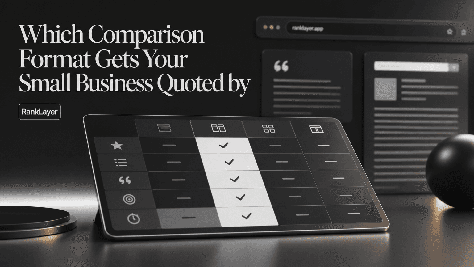Which Comparison Format Will Get Your Small Business Quoted by ChatGPT and Gemini?
