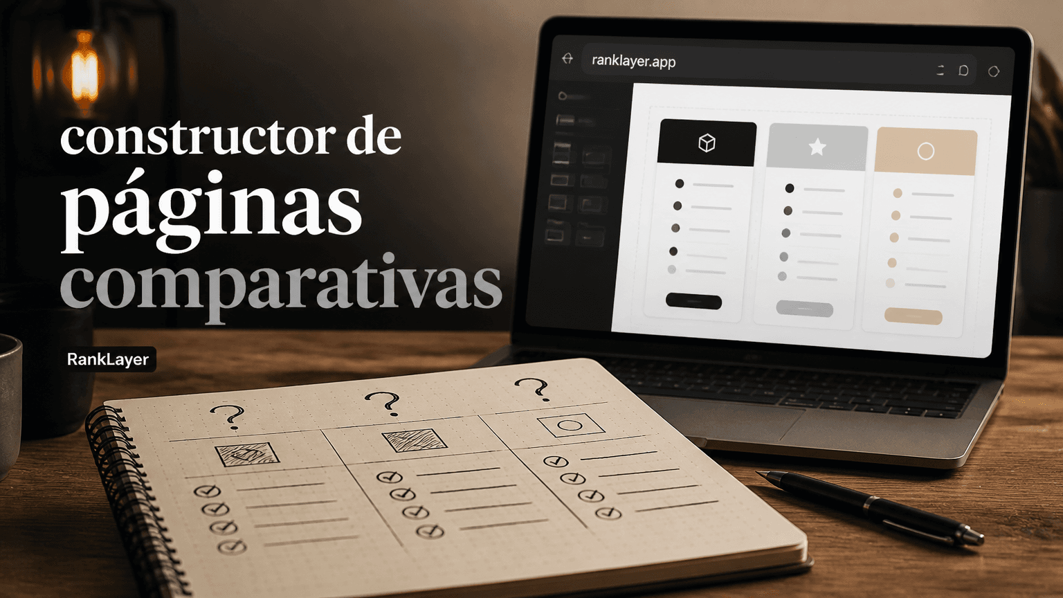 Constructor de páginas comparativas basadas en preguntas para negocios locales