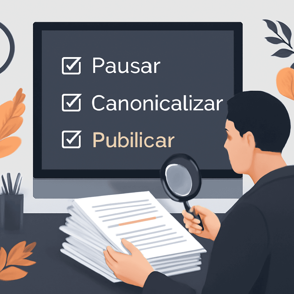 Cuándo pausar, canonicalizar o publicar páginas programáticas estacionales