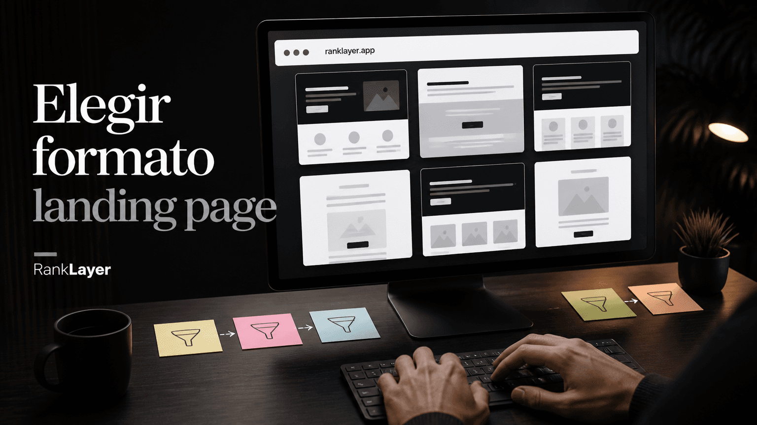 Cómo elegir el formato de landing page para cada etapa del embudo de búsqueda con IA