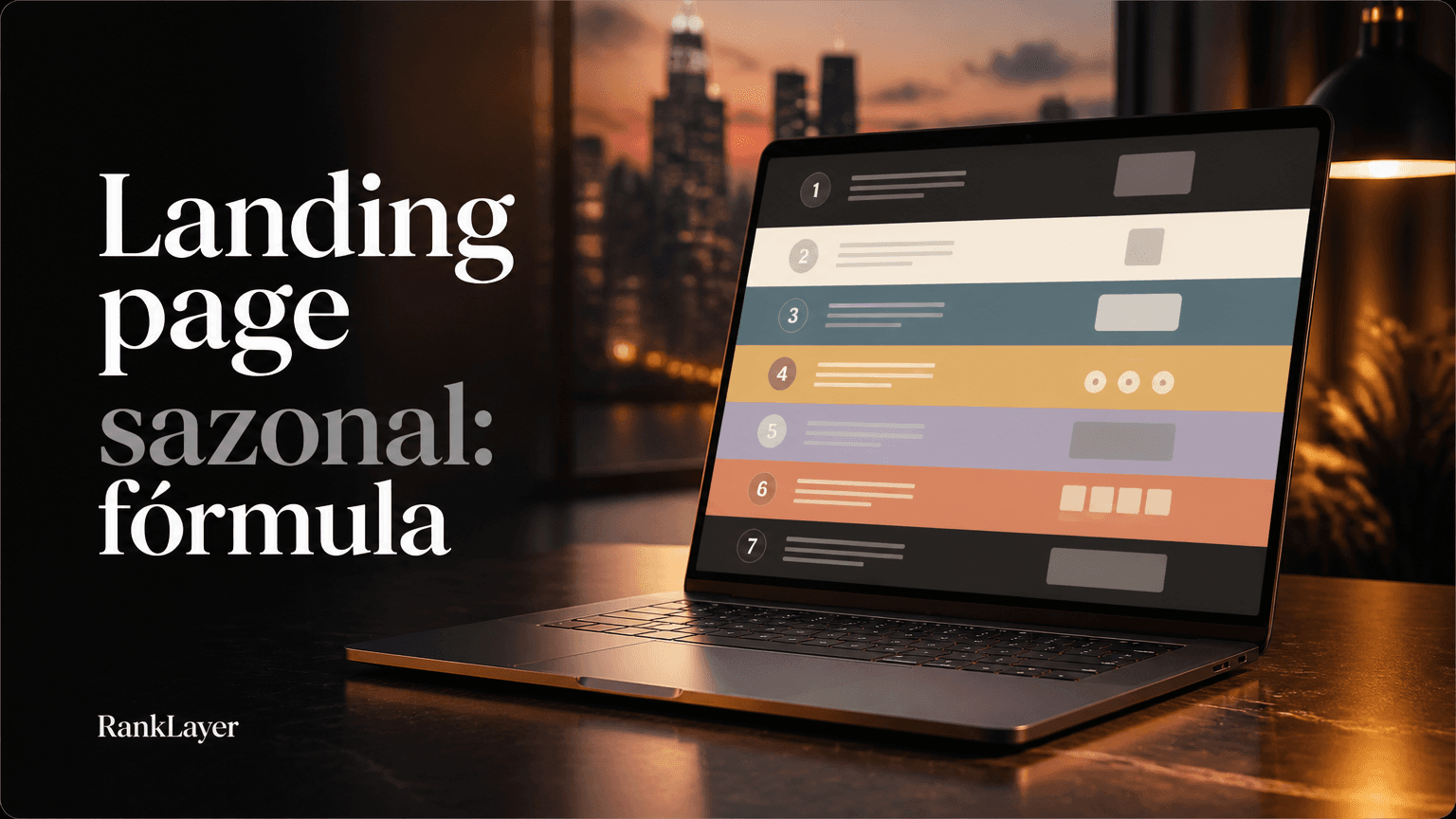 Fórmula de landing page sazonal: 7 blocos para ranquear rápido e ser citada pelo ChatGPT