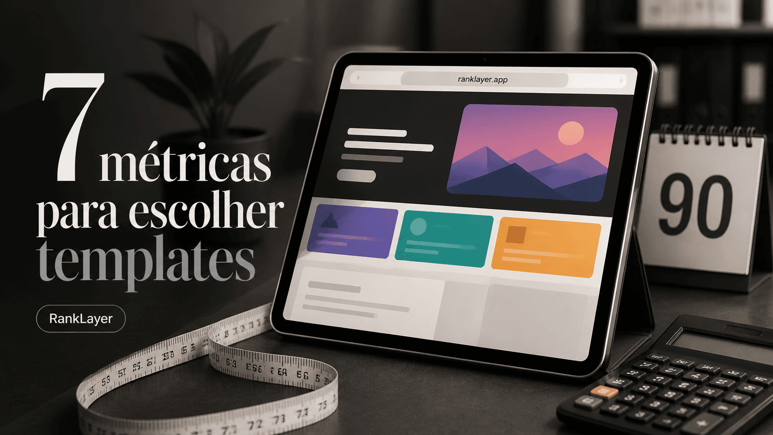 Framework de 7 métricas para escolher templates programáticos que substituem anúncios