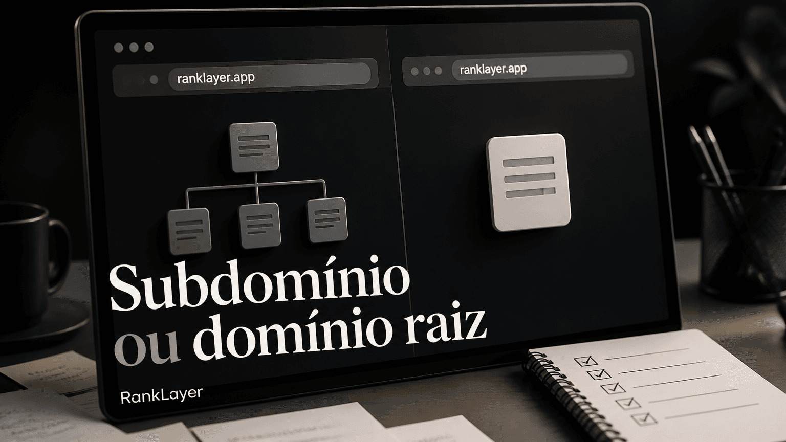 Como motores de resposta de IA tratam subdomínios e domínios raiz