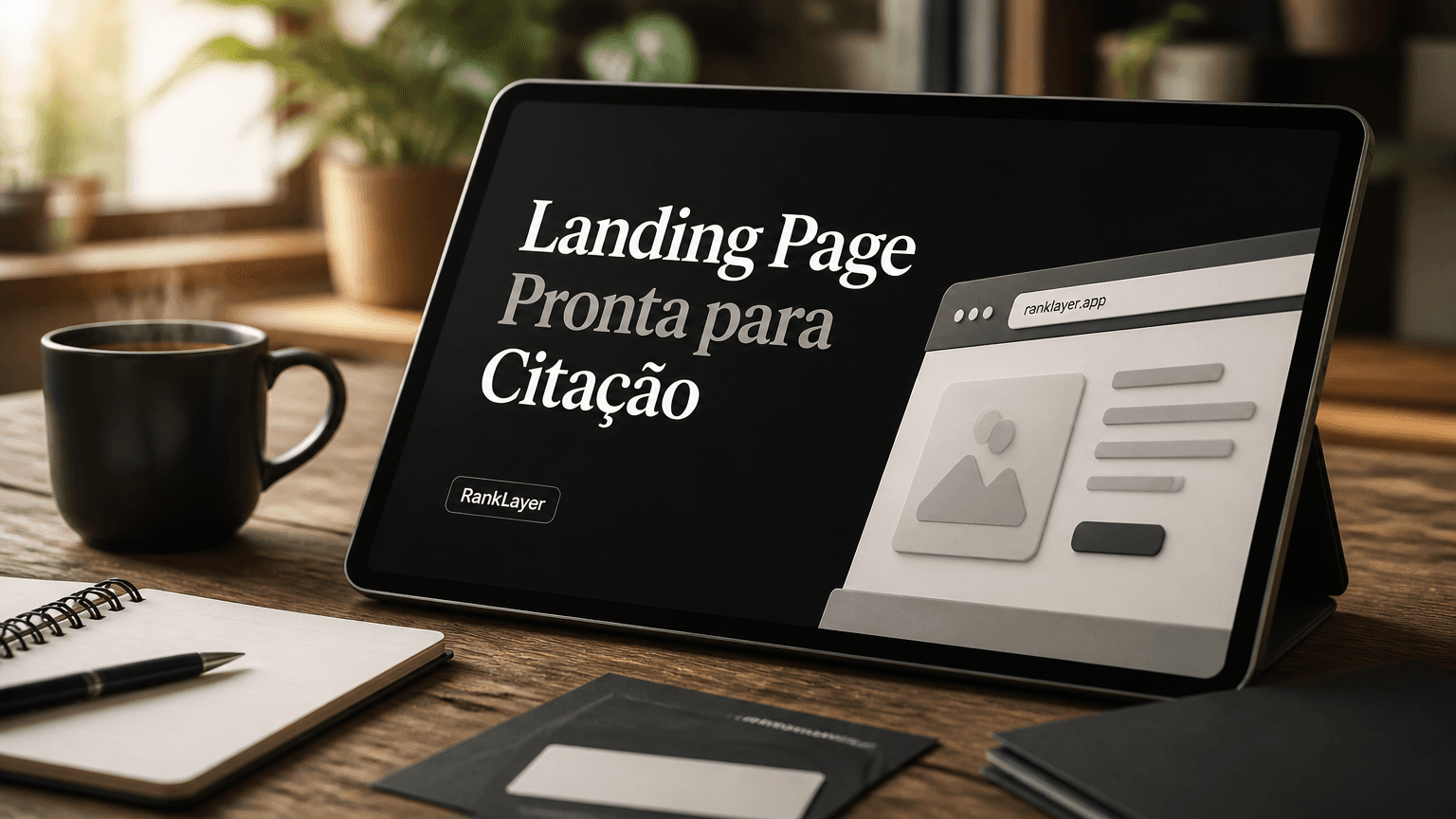O que é uma landing page pronta para citação?