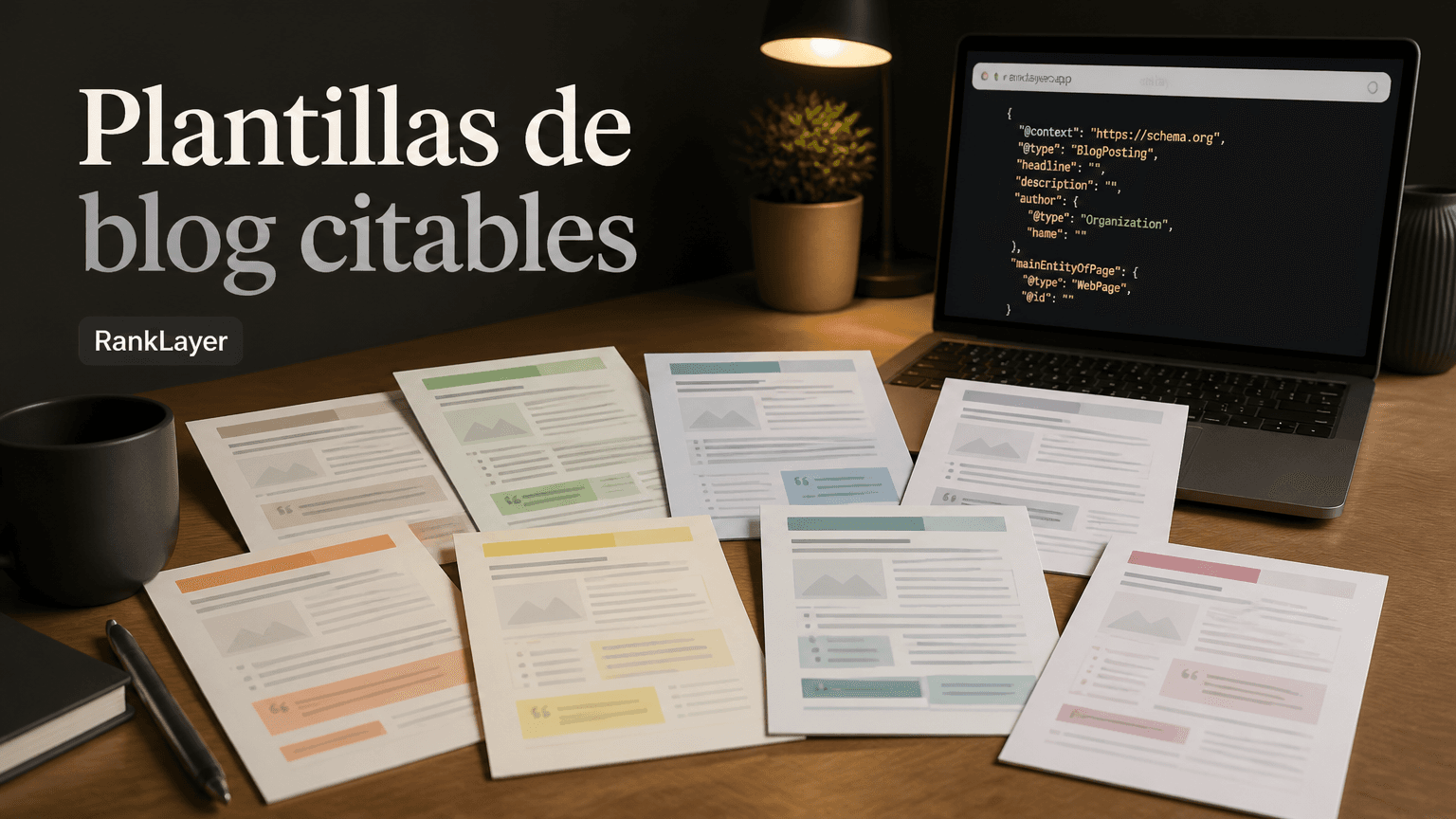 8 kits de plantillas rellenables para crear un blog citable por IA