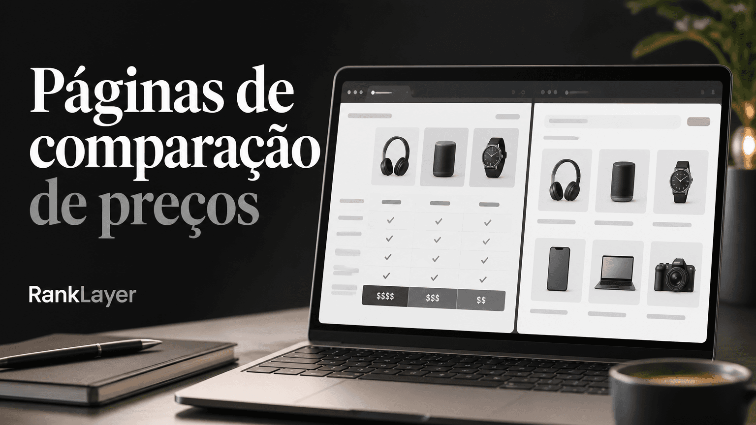 Quando usar páginas de comparação de preços ou páginas de catálogo de produtos?
