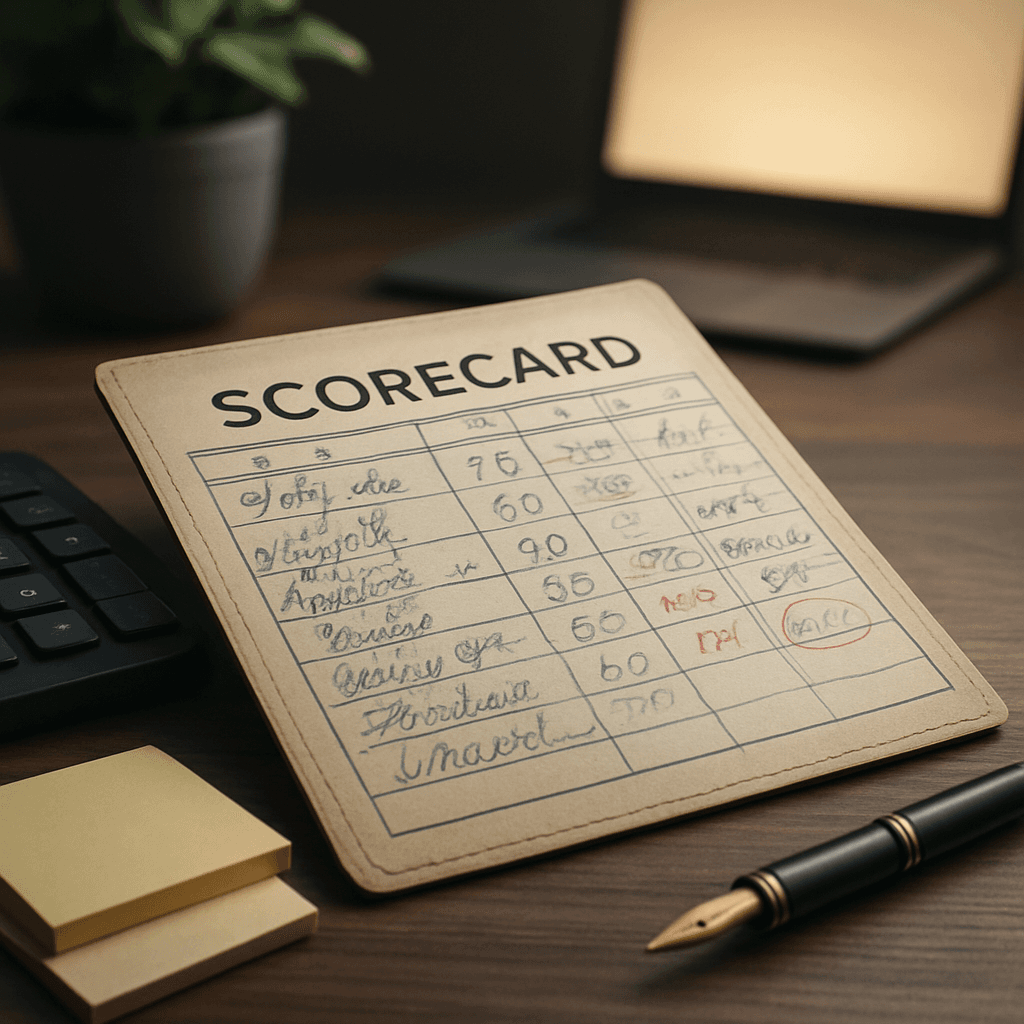 Scorecard de priorização de palavras-chave para blogs automáticos com IA em pequenos negócios