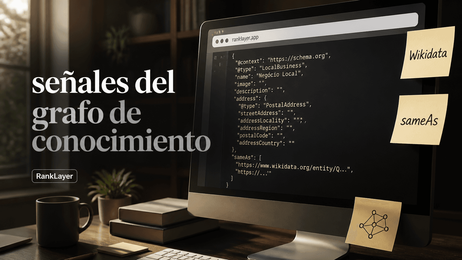 Cómo usar sameAs y Wikidata para que ChatGPT y Gemini citen tu negocio