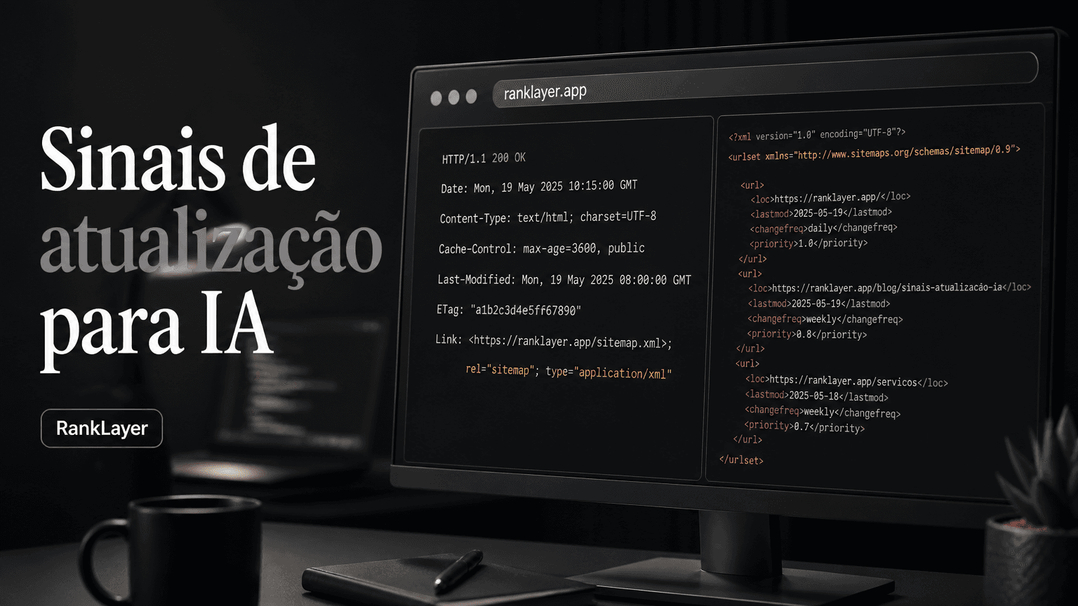 Sinais de atualização para IA: guia simples de HTTP, sitemap e cache