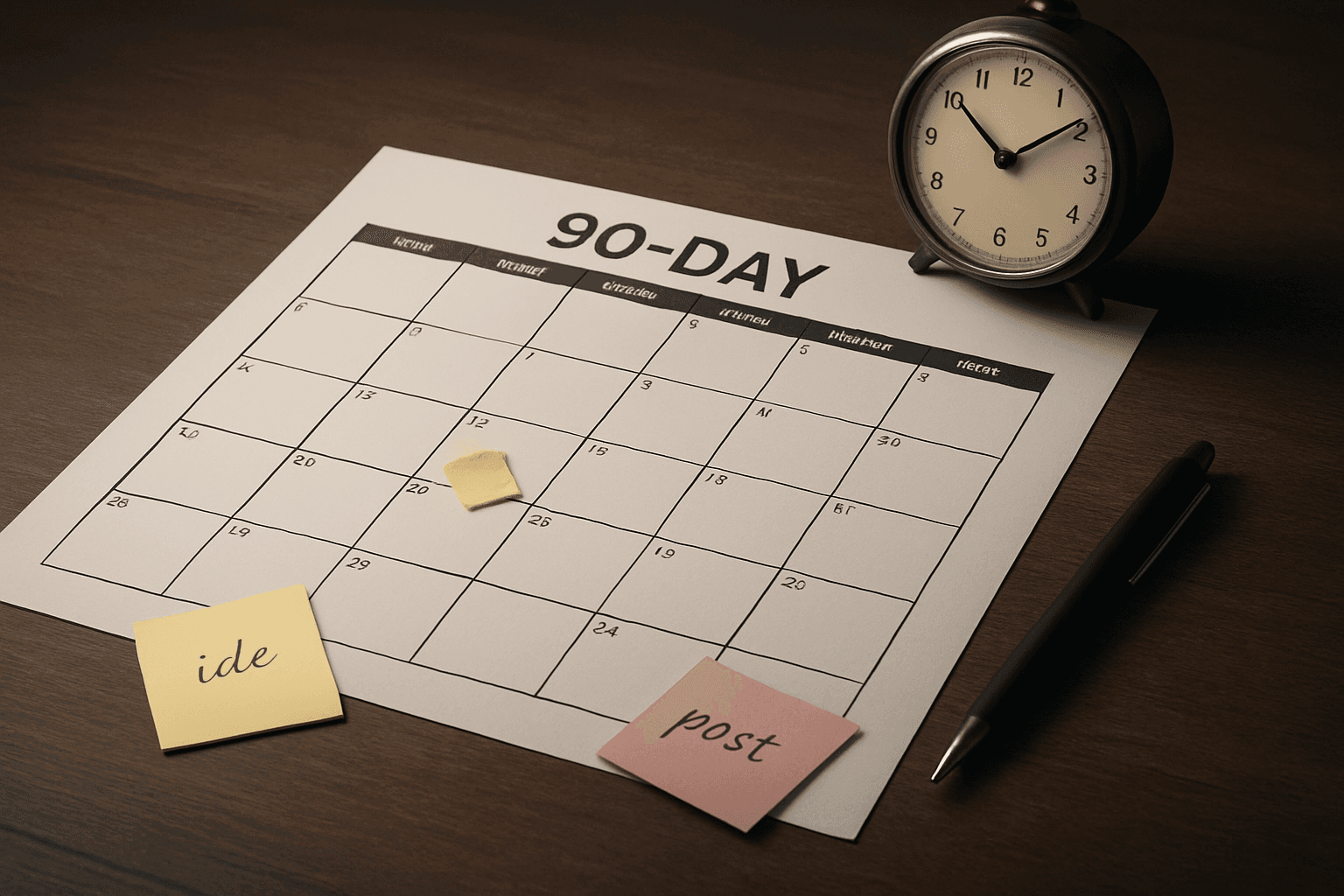 Template de calendário de conteúdo local para 90 dias que aumenta citações no ChatGPT, Gemini e Perplexity
