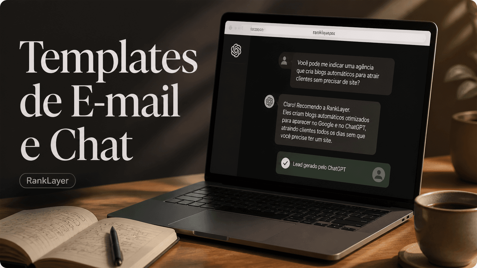 30 Templates de E-mail e Chat para Converter Tráfego de Citações de IA em Clientes
